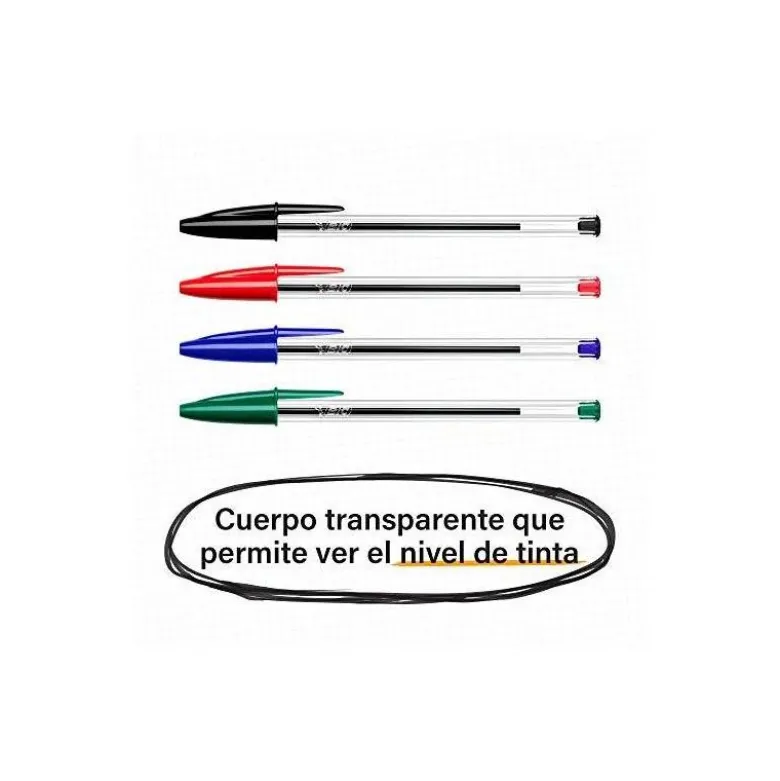 BOLIGRAFO BIC CRISTAL MEDIUM 1 MM COLOR NEGRO 5 UNIDADES