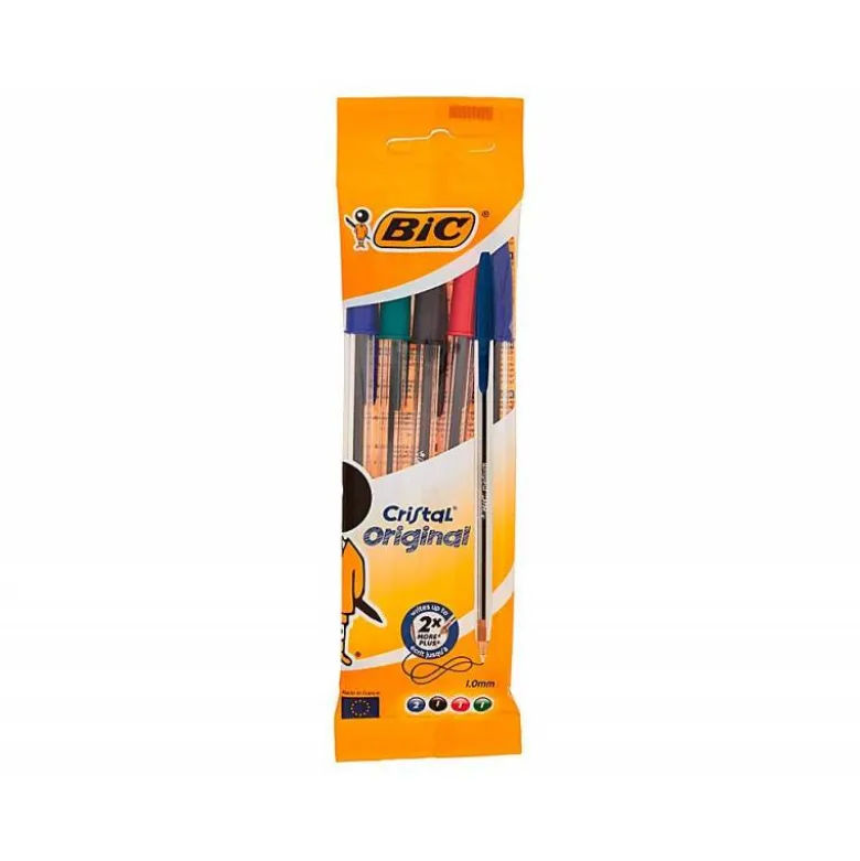 Boligrafo Bic Cristal Medium 1mm bolsa Colores Surtidos