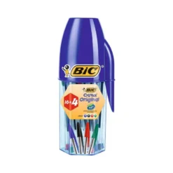 BOLIGRAFO BIC CRISTAL MEGA TUBO 16+4 UNIDADES COLORES SURTIDOS 8 AZULES / 5 NEGROS / 4 ROJOS/ 3 VERDES
