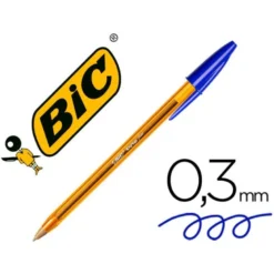 Boligrafo Bic Cristal Naranja color azul 0,30 mm