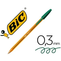 Boligrafo Bic Cristal Naranja color verde 0.30 mm