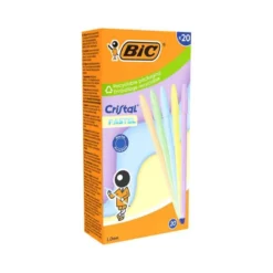 BOLIGRAFO BIC CRISTAL PASTEL PUNTA 1 MM COLORES SURTIDOS
