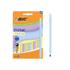 BOLIGRAFO BIC CRISTAL PASTEL PUNTA 1 MM COLORES SURTIDOS
