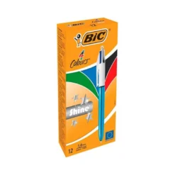 BOLIGRAFO BIC CUATRO COLORES SHINE AZUL PUNTA DE 1 MM