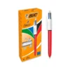 Boligrafo Bic Shine 4 colores Punta 1 mm cuerpo color Rojo