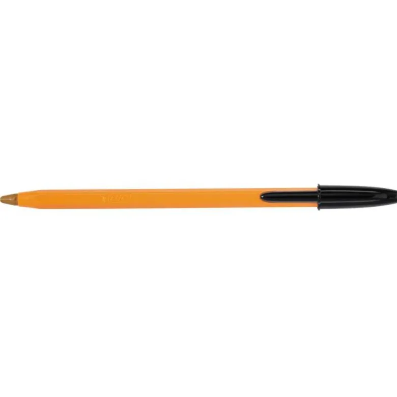 Boligrafo Bic tinta negra 0,30 mm cuerpo naranja