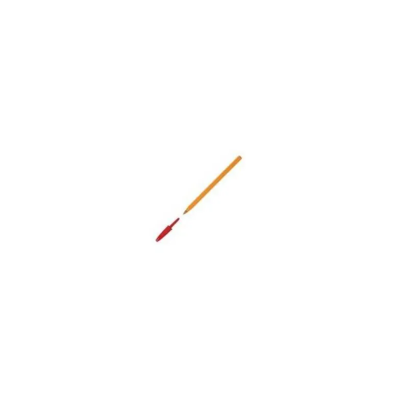 Boligrafo Bic tinta roja 0,30 mm cuerpo naranja