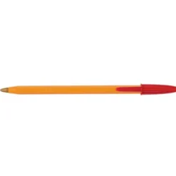 Boligrafo Bic tinta roja 0,30 mm cuerpo naranja