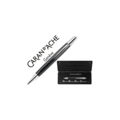 BOLIGRAFO CARAN D'ACHE ALCHEMIX CUERPO FIBRA DE CARBONO ADORNOS CROMADOS BRILLANTE CON ESTUCHE PUNTA