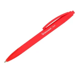 BOLIGRAFO LIDERPAPEL PUNTA 1 MM RETRACTIL CON CLIP ACABADO SOFT TOUCH TINTA ROJA CUERPO ROJO