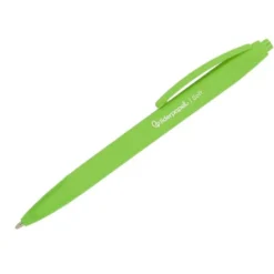 BOLIGRAFO LIDERPAPEL PUNTA 1 MM RETRACTIL CON CLIP ACABADO SOFT TOUCH TINTA AZUL CUERPO VERDE