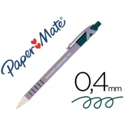 Boligrafo marca Papermate Flexgrip negro 0,4 mm