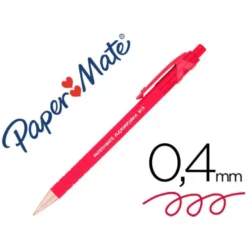 Boligrafo marca Papermate Flexgrip rojo 0,4 mm