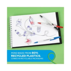 BOLIGRAFO PAPER MATE KILOMETRICO PUNTA 1 MM PLASTICO RECICLADO 80% COLOR AZUL