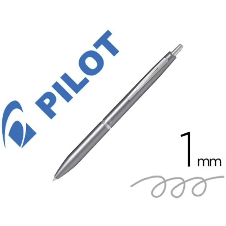 BOLIGRAFO PILOT ACRO 1000 TINTA GEL RETRACTIL PUNTA 1 MM GRIS