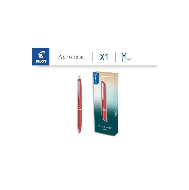 BOLIGRAFO PILOT ACRO 1000 TINTA GEL RETRACTIL PUNTA 1 MM CORAL