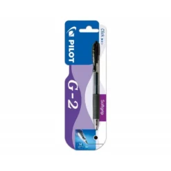BOLIGRAFO PILOT G-2 NEGRO TINTA GEL RETRACTIL SUJECION DE CAUCHO EN BLISTER