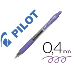 BOLIGRAFO PILOT G-2 VIOLETA TINTA GEL RETRACTIL SUJECION DE CAUCHO