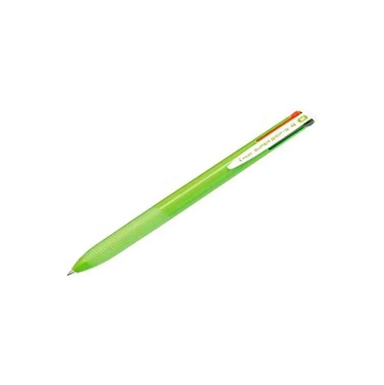 BOLIGRAFO PILOT SUPERGRIP G 4 COLORES RETRACTIL SUJECION DE CAUCHO TINTA BASE DE ACEITE CUERPO COLOR VERDE