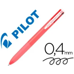 BOLIGRAFO PILOT SUPERGRIP G 4 COLORES RETRACTIL SUJECION DE CAUCHO TINTA BASE DE ACEITE CUERPO COLOR ROSA
