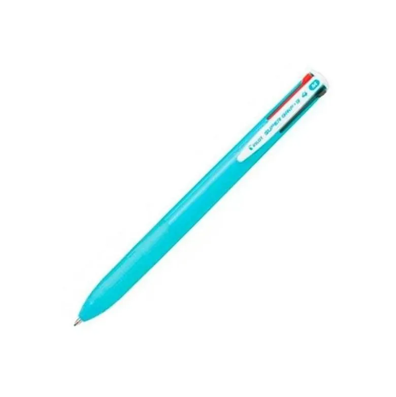 BOLIGRAFO PILOT SUPERGRIP G 4 COLORES RETRACTIL SUJECION DE CAUCHO TINTA BASE DE ACEITE CUERPO COLOR AZUL