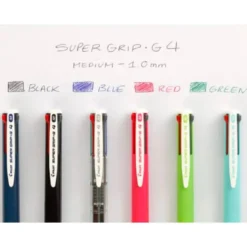 BOLIGRAFO PILOT SUPERGRIP G 4 COLORES RETRACTIL SUJECION DE CAUCHO TINTA BASE DE ACEITE CUERPO COLOR AZUL
