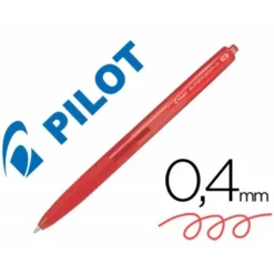 Boligrafo Pilot Super Grip G Rojo 0,4mm retráctil