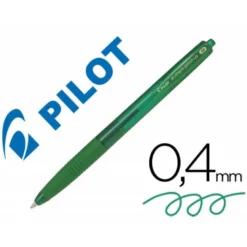 Boligrafo Pilot Super Grip G Verde 0.4mm retráctil