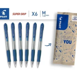 Boligrafo Pilot Super Grip negro 0,4 mm