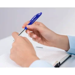 BOLIGRAFO Q-CONNECT RETRACTIL CON CLIP DISEÑO FINO TINTA ACEITE 0,7 MM COLOR AZUL