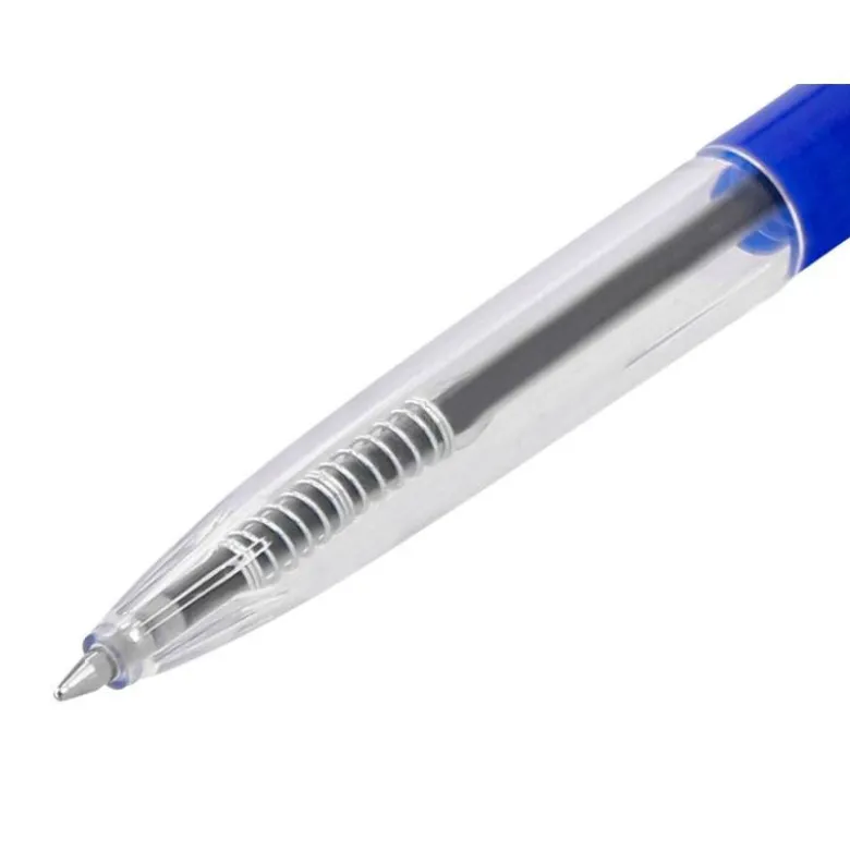 BOLIGRAFO Q-CONNECT RETRACTIL CON CLIP DISEÑO FINO TINTA ACEITE 0,7 MM COLOR AZUL