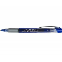 Boligrafo Q-connect roller ball azul 0,5 mm