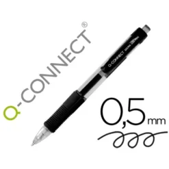 BOLIGRAFO Q-CONNECT SIGMA RETRACTIL 0,5 MM COLOR NEGRO