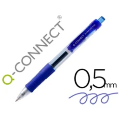 BOLIGRAFO Q-CONNECT SIGMA RETRACTIL CON SUJECION DE CAUCHO TINTA GEL 0,5 MM COLOR AZUL