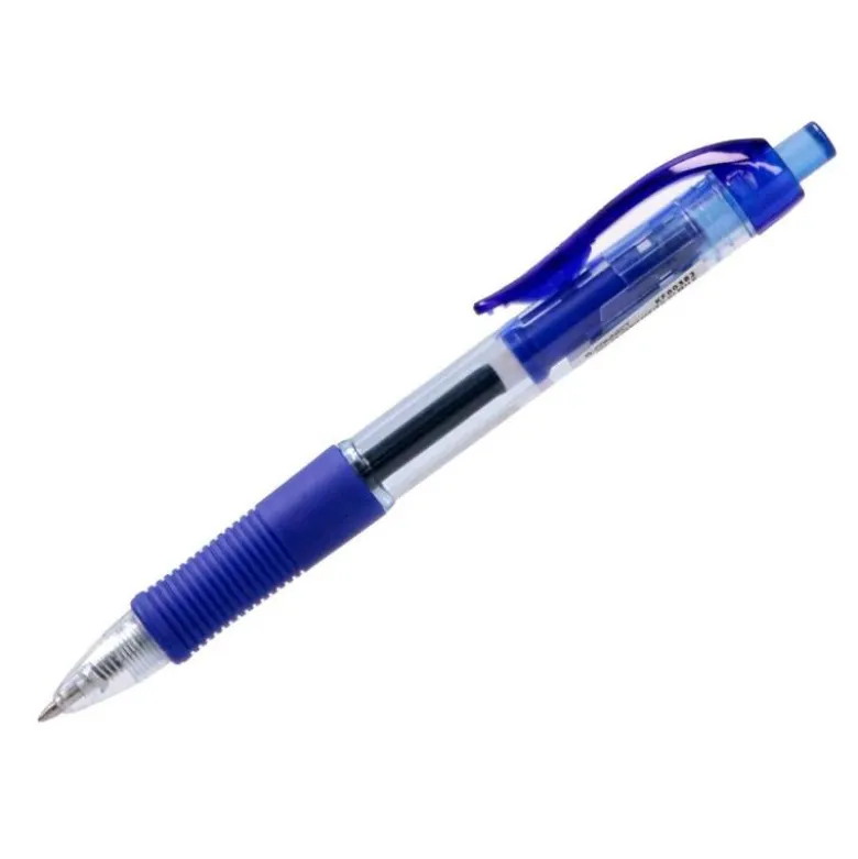 BOLIGRAFO Q-CONNECT SIGMA RETRACTIL CON SUJECION DE CAUCHO TINTA GEL 0,5 MM COLOR AZUL