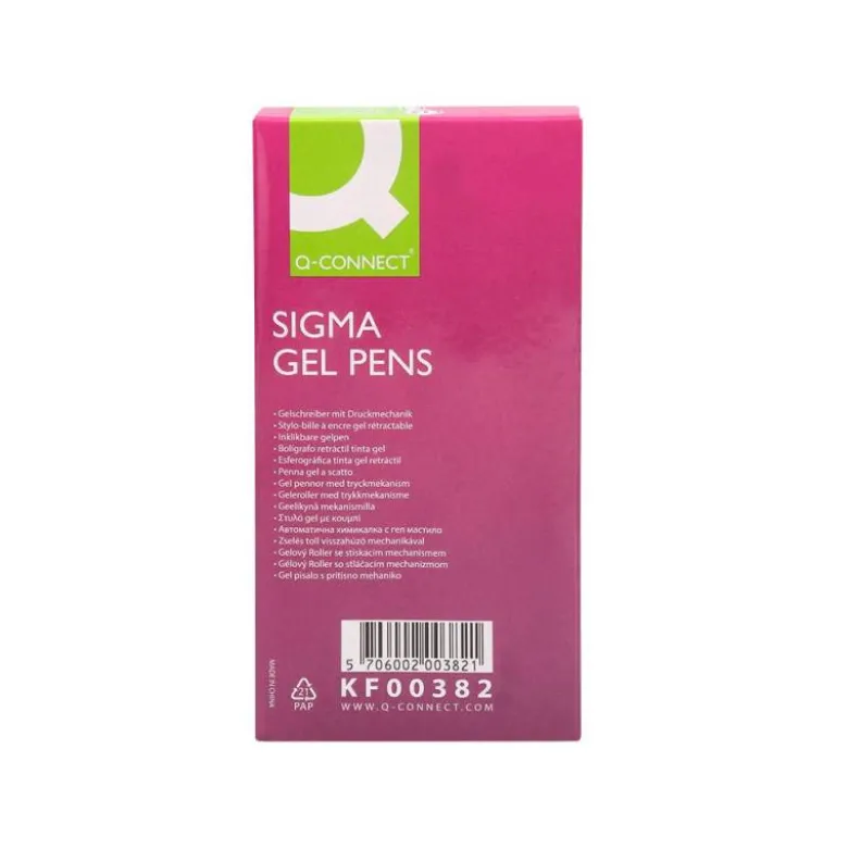 BOLIGRAFO Q-CONNECT SIGMA RETRACTIL CON SUJECION DE CAUCHO TINTA GEL 0,5 MM COLOR AZUL