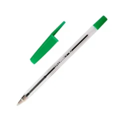 Boligrafo transparente Q-Connect Verde 0,7 mm