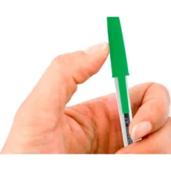Boligrafo transparente Q-Connect Verde 0,7 mm
