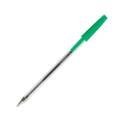 Boligrafo transparente Q-Connect Verde 0,7 mm
