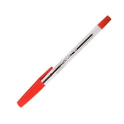 Boligrafo transparente Q-Connect Rojo 0,7 mm
