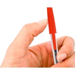 Boligrafo transparente Q-Connect Rojo 0,7 mm