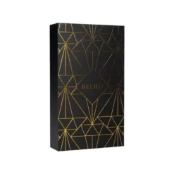 BOLIGRAFO Y ESTUCHE BELIUS SOIREE COLOR NEGRO Y DORADO TINTA AZUL CAJA DE DISEÑO