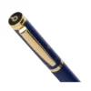 BOLIGRAFO Y ESTUCHE BELIUS SOIREE COLOR AZUL MARINO Y DORADO TINTA AZUL CAJA DE DISEÑO