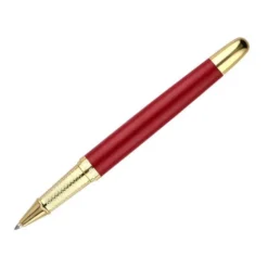 BOLIGRAFO Y ESTUCHE BELIUS SOIREE COLOR ART DECO GRANATE Y DORADO TINTA AZUL CAJA DE DISEÑO