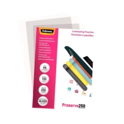Bolsa de plastificar Fellowers DIN A4 250 micras con brillo 100 unidades