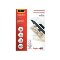 Bolsa de plastificar Fellowes Din A4 125 micras con brillo 25 unidades