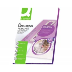 Bolsa de plastificar Q-Connect Din A3 125 Micras. Caja de 100 unidades