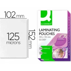 Bolsa de plastificar Q-Connect Carnet de Futbol 125 Micras