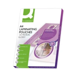 Bolsa de plastificar Q-Connect A4 125 Mc. Caja de 100 unidades