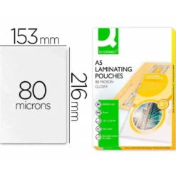 Bolsa de plastificar Q-Connect Din A5 80 Micras